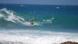 Surfing at Jakes Point