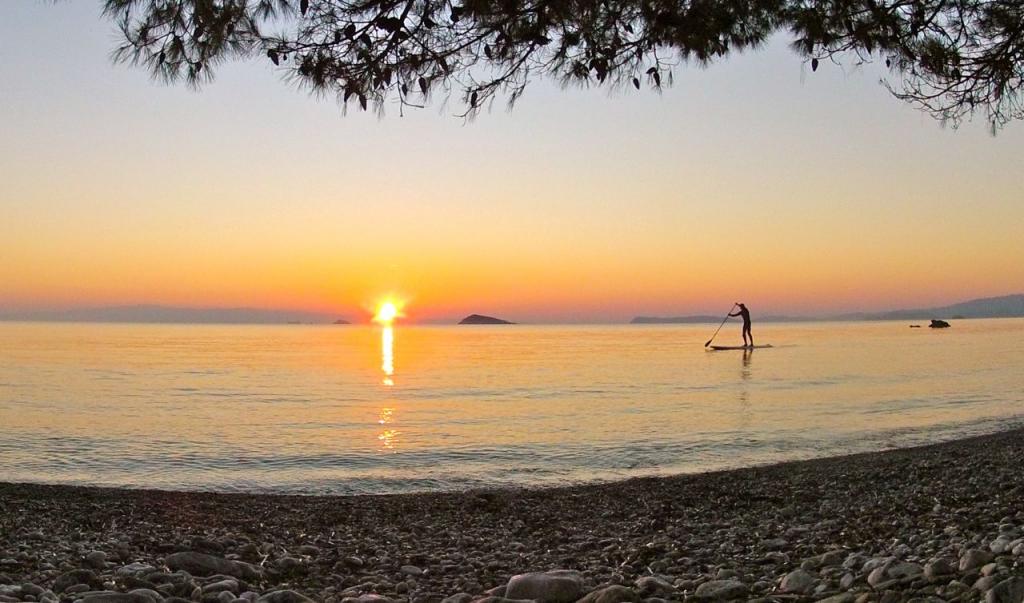 Sup Sunet on Skopelos, Greece.