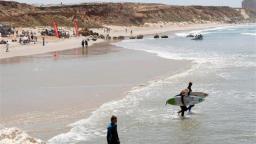 The beach in a competition day in south-beach Herzelia
