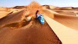 Sand surfing