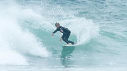 Leo Fioravanti Surfing Small Waves at Piha