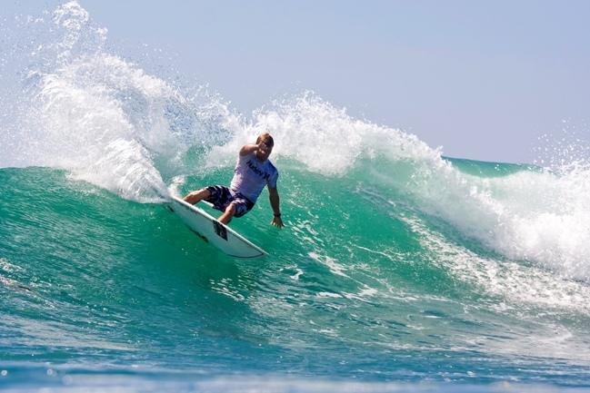 Josh Kerr competing at Lower Trestles