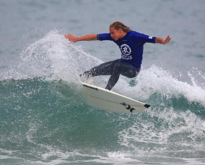 Josh Piper competing at Surf Relief in Newquay