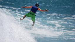 One Foot Balancing Shortboarder
