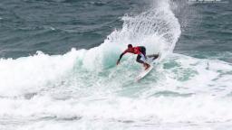 Vasco Ribeiro surfs at Fistral Beach