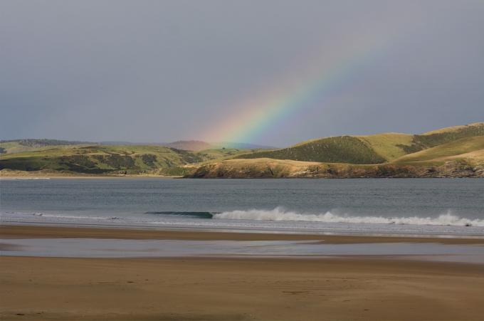 Rainbow Over Waves