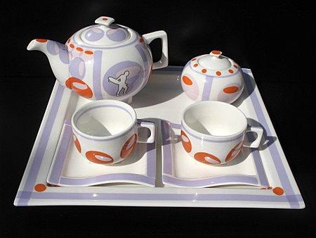 Surf Teapot + Cup & Saucer 
