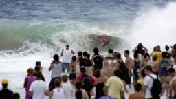 Mick Fanning in a Dredging Barrel at Smapper