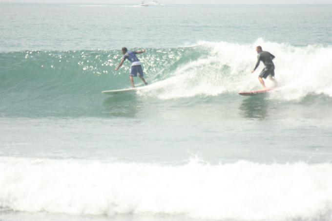 party waves with friends