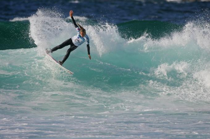 Justine Dupont at the Cabreiroa Surfing Girls