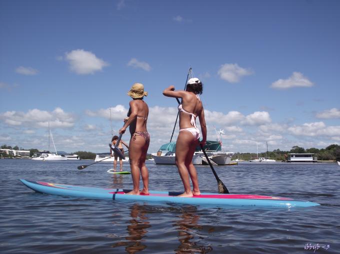 how sexy r these ladies.... Noosa River SUP