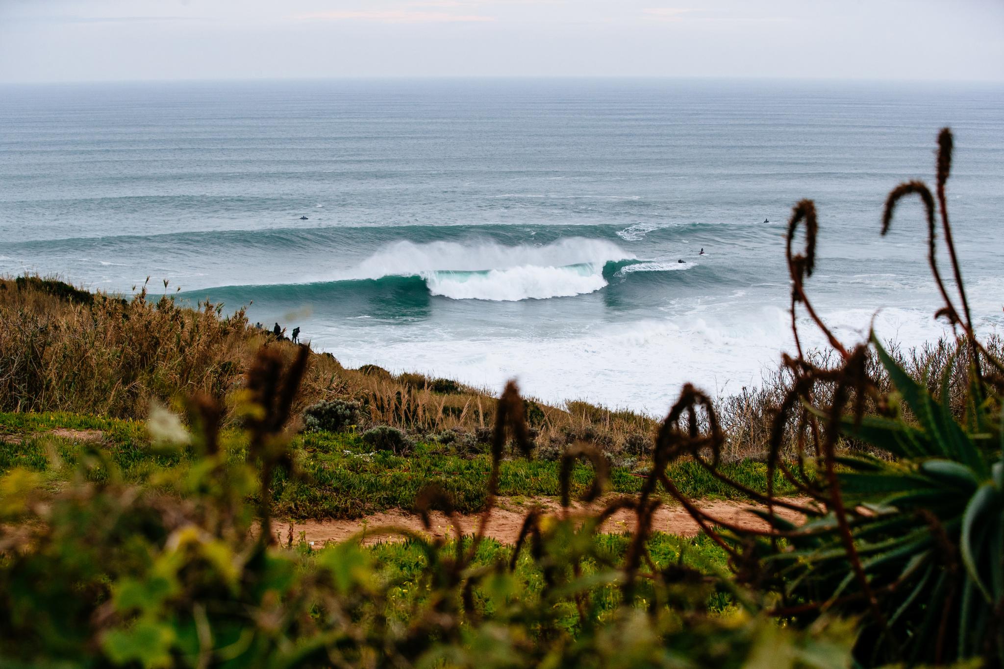 Surf at Nazare during the 2025 Tudor Big Wave Challenge