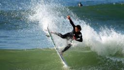 Huntington Beach Surfing Tail Out