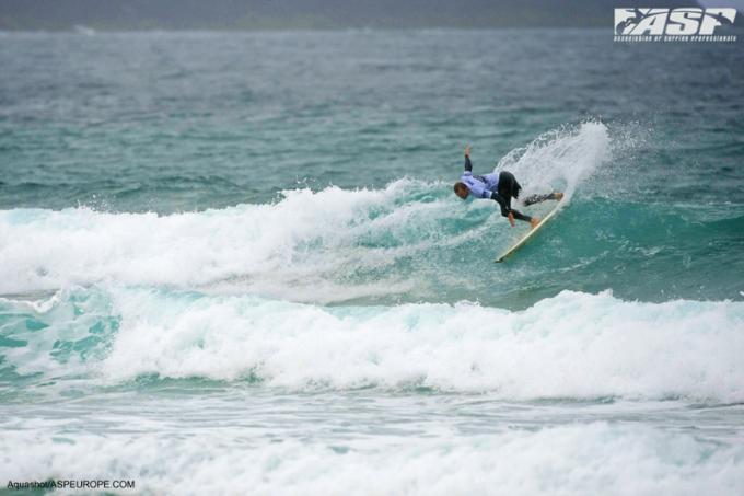 Sam Lamiroy throws up some spray