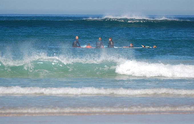 Baleal Surf Camp, Portugal paddle out