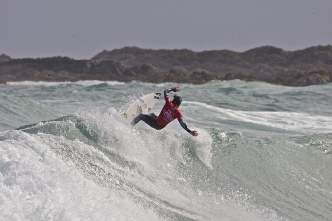 Surfing at the O'Neill Cold Water Classic Tasmania