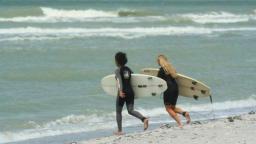Me & Jess surf Captiva's speed bumps