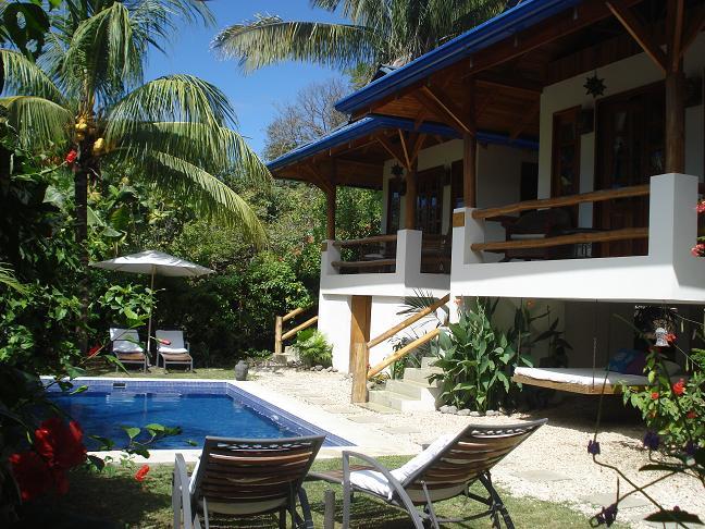 Post surf chill by the pool at Blue Surf Sanctuary