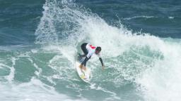 Hiquily Mataiea in action at Piha