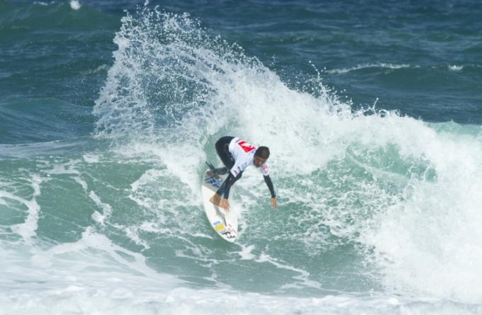Hiquily Mataiea in action at Piha