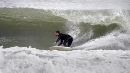 Me at Cromer, the day we cancelled the Surf Comp (doh!)
