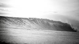 Black and White Breaking Wave