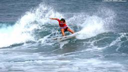 Sarah Mason at Praia de Santa Barbara