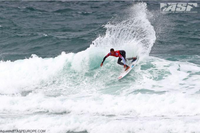 Vasco Ribeiro surfs at Fistral Beach