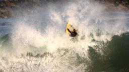 Bodyboarder Flying High at the Wedge