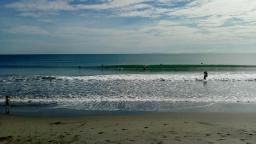 at low tide