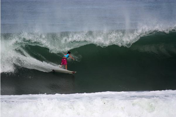David Rutherford surfs Zicatela Tube