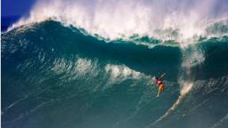 Wipeout at Waimea Bay