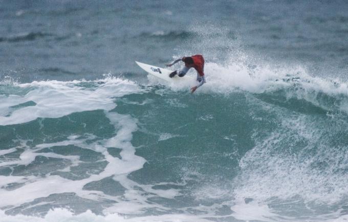 Alex Baker in the Animal Newquay Open