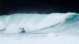 Conner Coffin Piha with plenty of water moving around