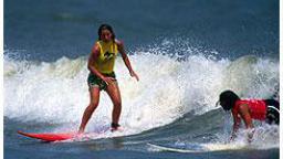 Two Girls Surfing