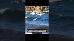 The Same Santa Ana Winds That Tore Through LA Reached The Leeward Side Of Catalina Creating Waves 