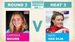 Rip Curl Pro 2011 Carissa Moore vs Nikki Van Dijk R2, H3