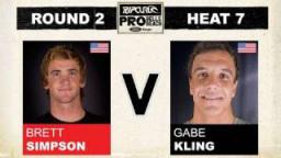 Rip Curl Pro 2011 Brett Simpson vs Gabe Kling R2, H7 