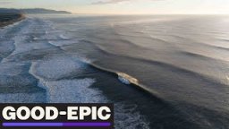 Surf From Above: Ocean Beach Goes Off