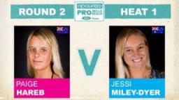 Rip Curl Pro 2011 Paige Hareb vs Jessi Miley-Dyer R2, H1