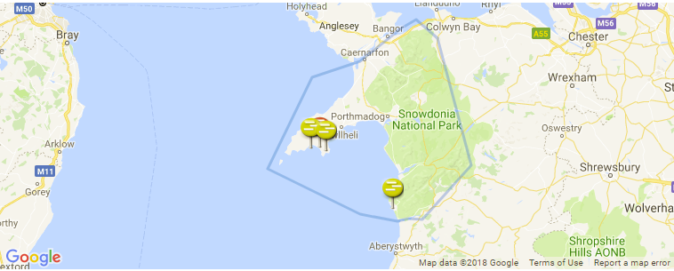 Gwynedd surf map