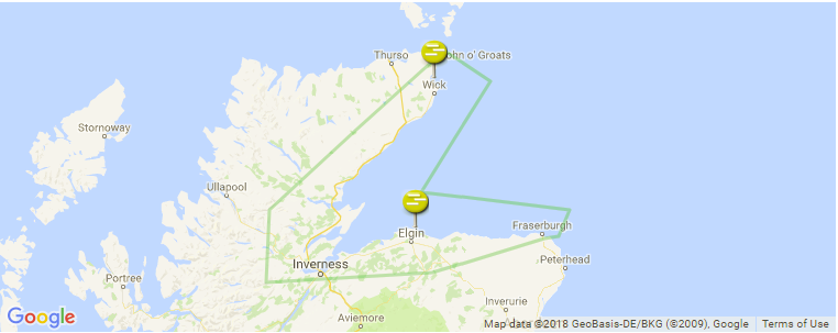 North East Scotland surf map