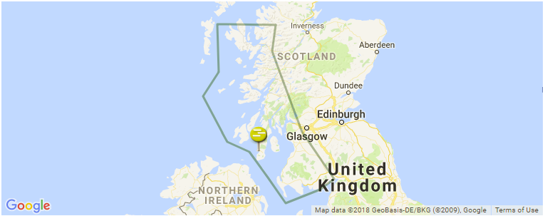 West Scotland surf map
