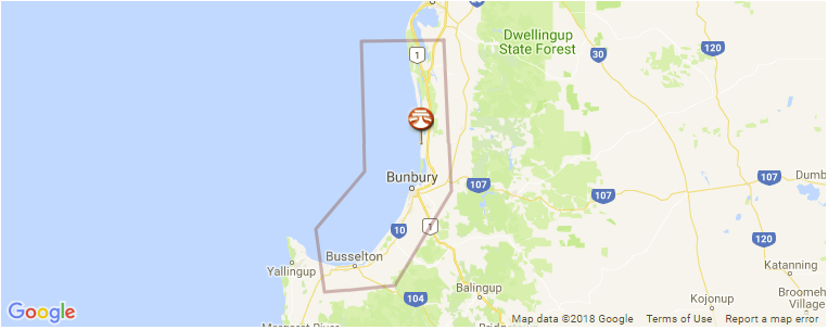 South Perth to Busselton surf map