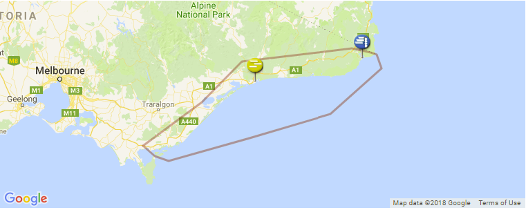 Eastern Victoria surf map