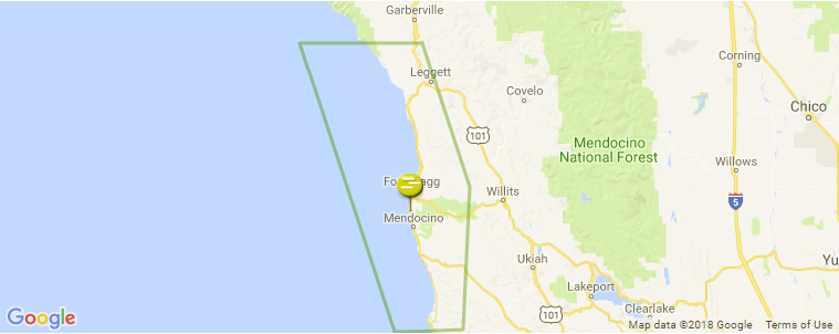 Mendocino surf map