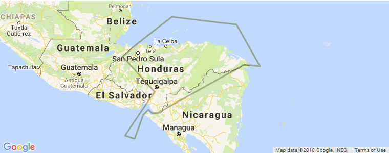 Honduras surf map