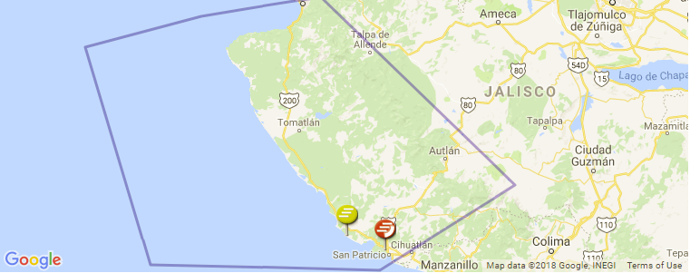 Jalisco surf map