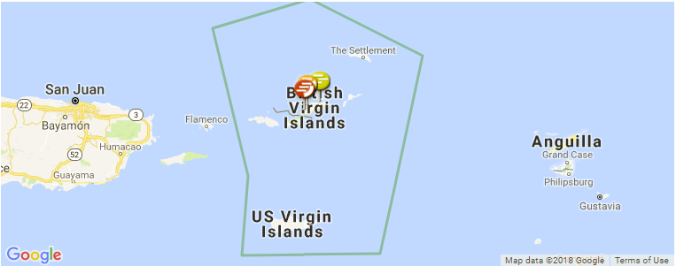 Virgin Islands surf map