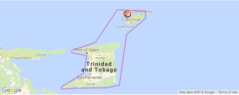 Trinidad and Tobago surf map